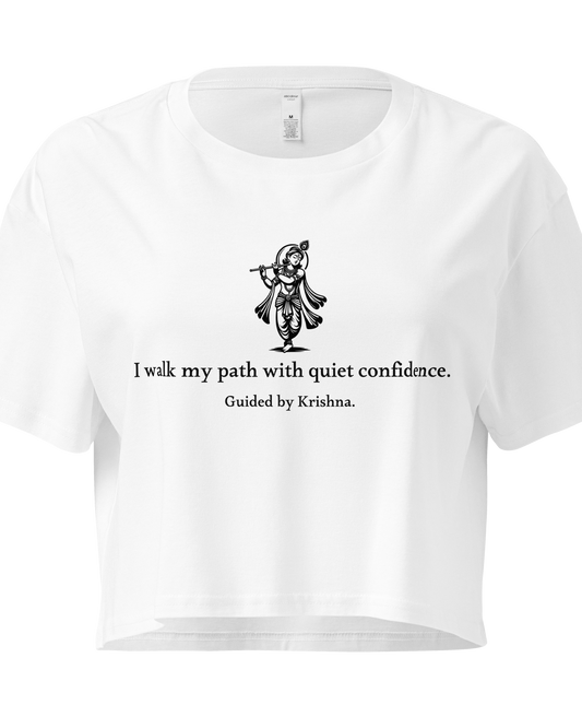 Krishna Crop Top - I walk my path with quiet confidence.