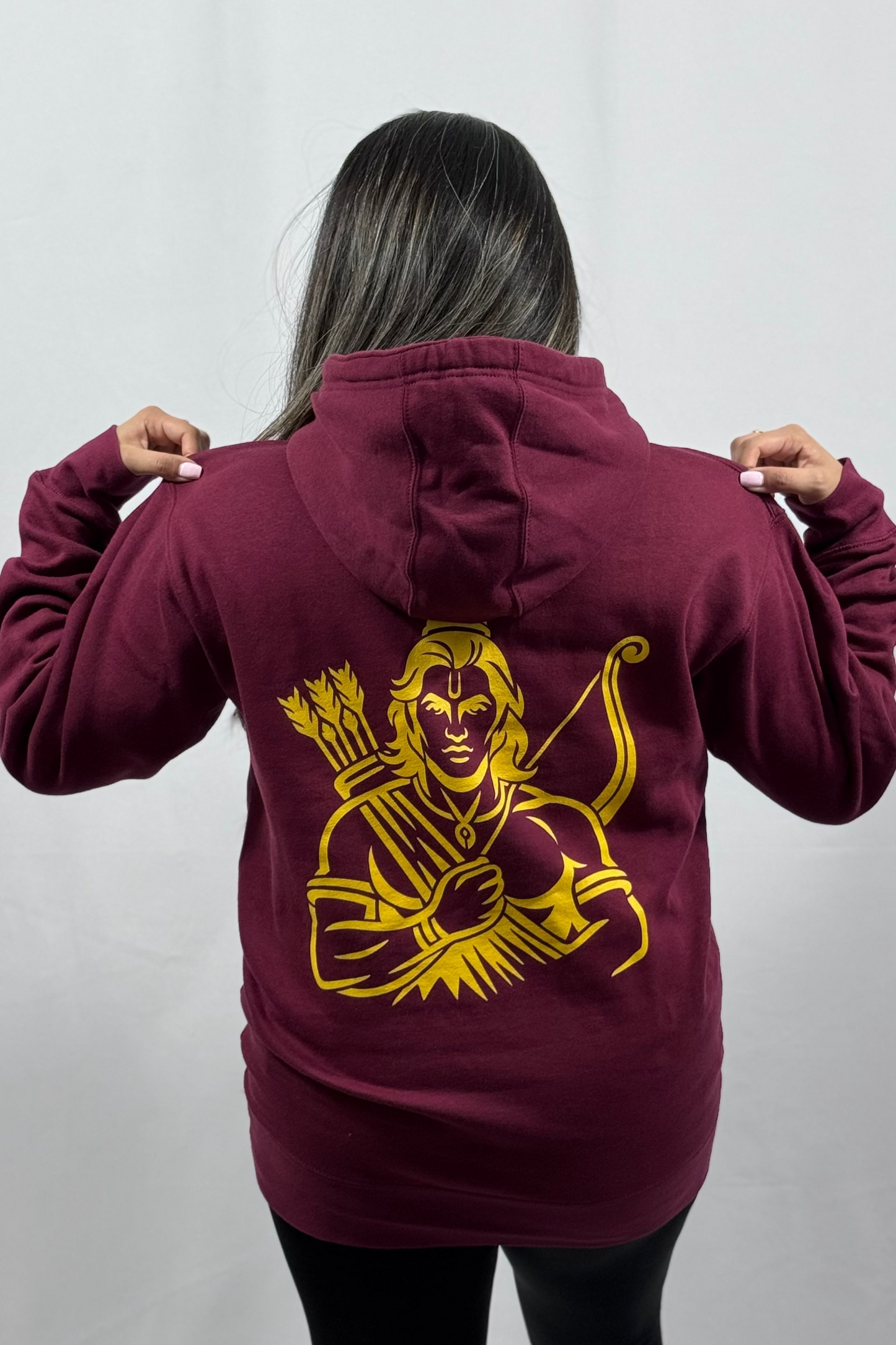 Jai Shree Ram Unisex Embroidered Hoodie | Modern Spiritual Apparel