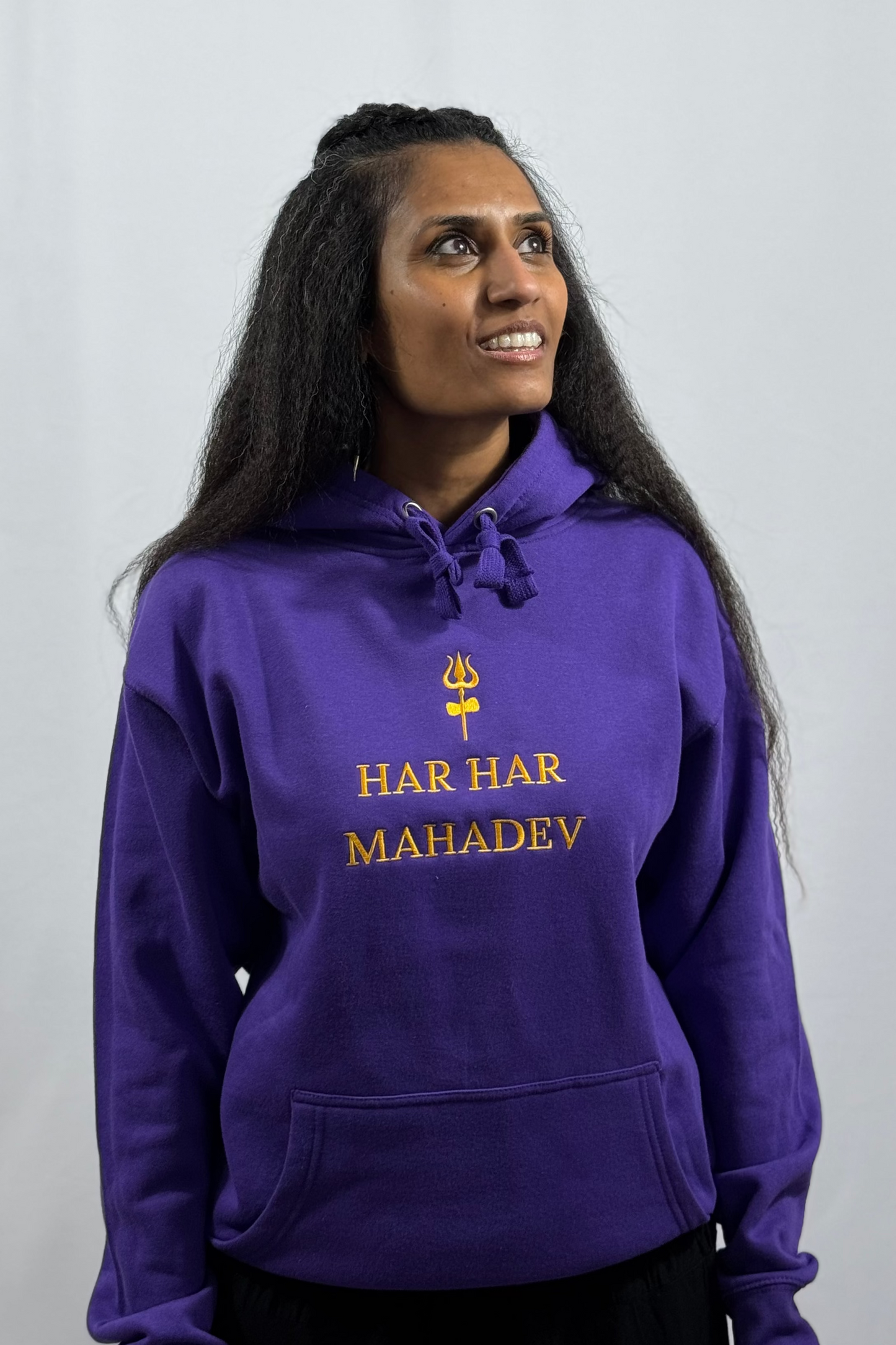 Har Har Mahadev Unisex Embroidered Hoodie | Modern Spiritual Apparel
