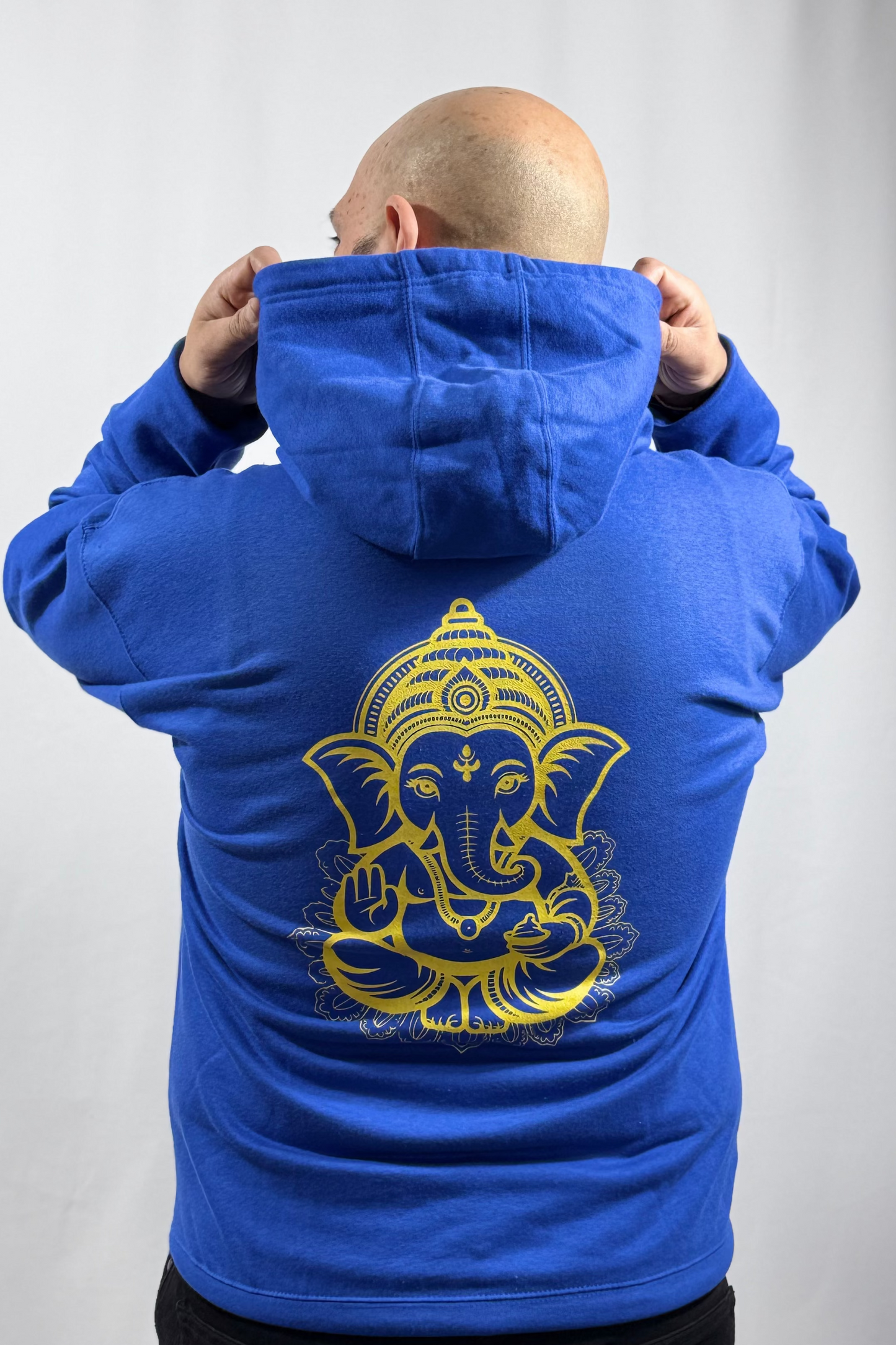 Ganpati Bappa Morya Unisex Embroidered Hoodie | Modern Spiritual Apparel