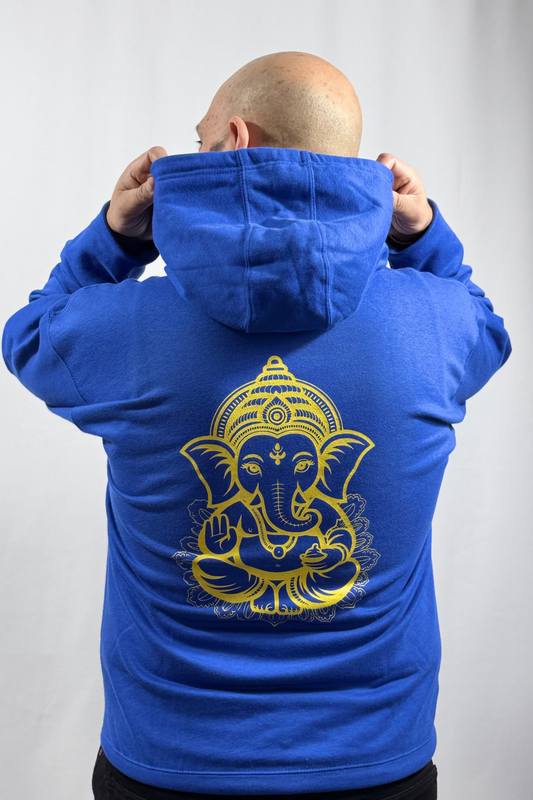 Ganpati Bappa Morya Unisex Embroidered Hoodie | Modern Spiritual Apparel