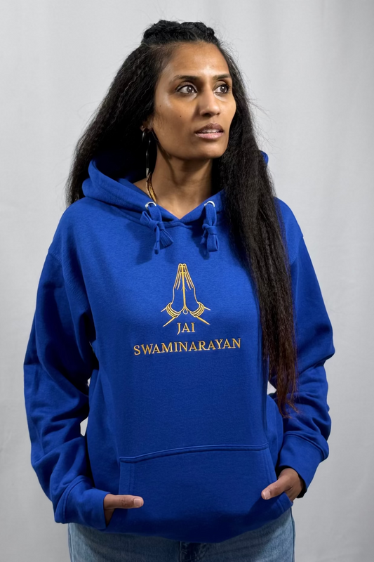 Jai Swaminarayan Unisex Embroidered Hoodie | Modern Spiritual Apparel