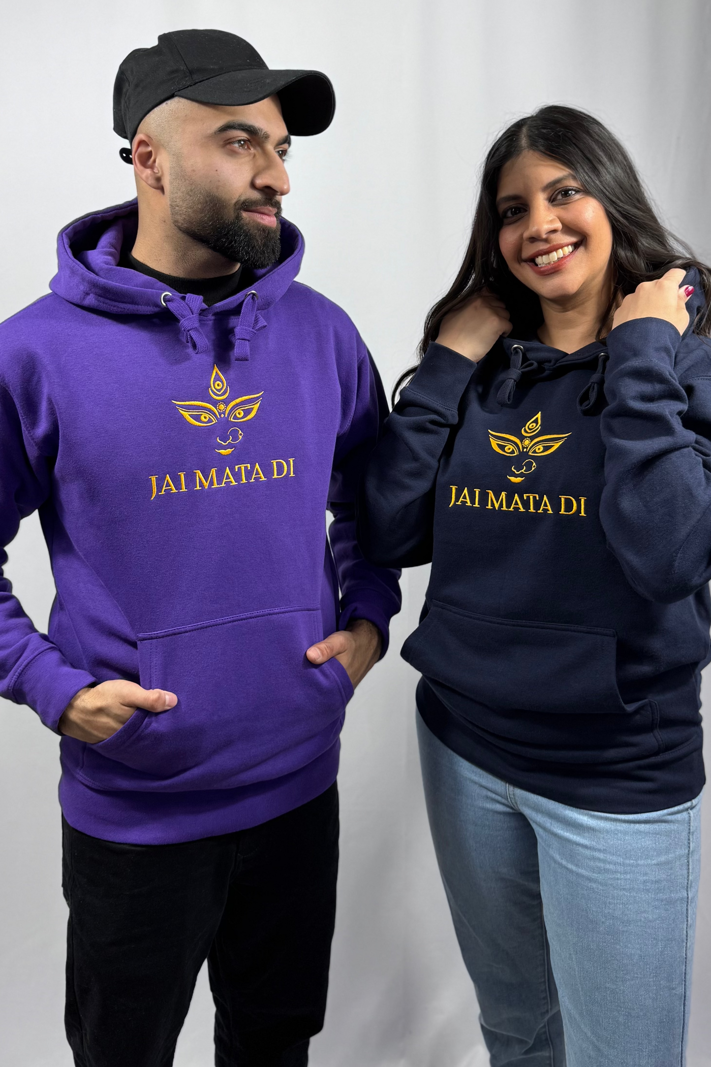 Jai Mata Di Unisex Embroidered Hoodie | Modern Spiritual Apparel