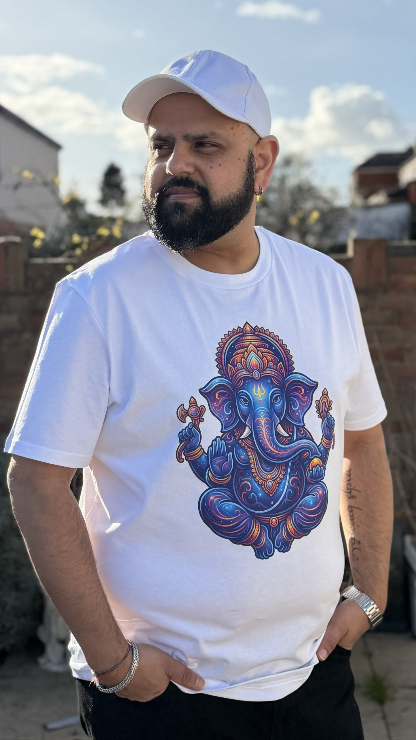 Cosmic Divine Ganesh Unisex T-Shirt – Organic Cotton Statement Tee