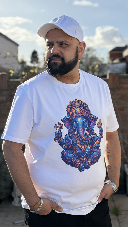 Cosmic Divine Ganesh Unisex T-Shirt – Organic Cotton Statement Tee