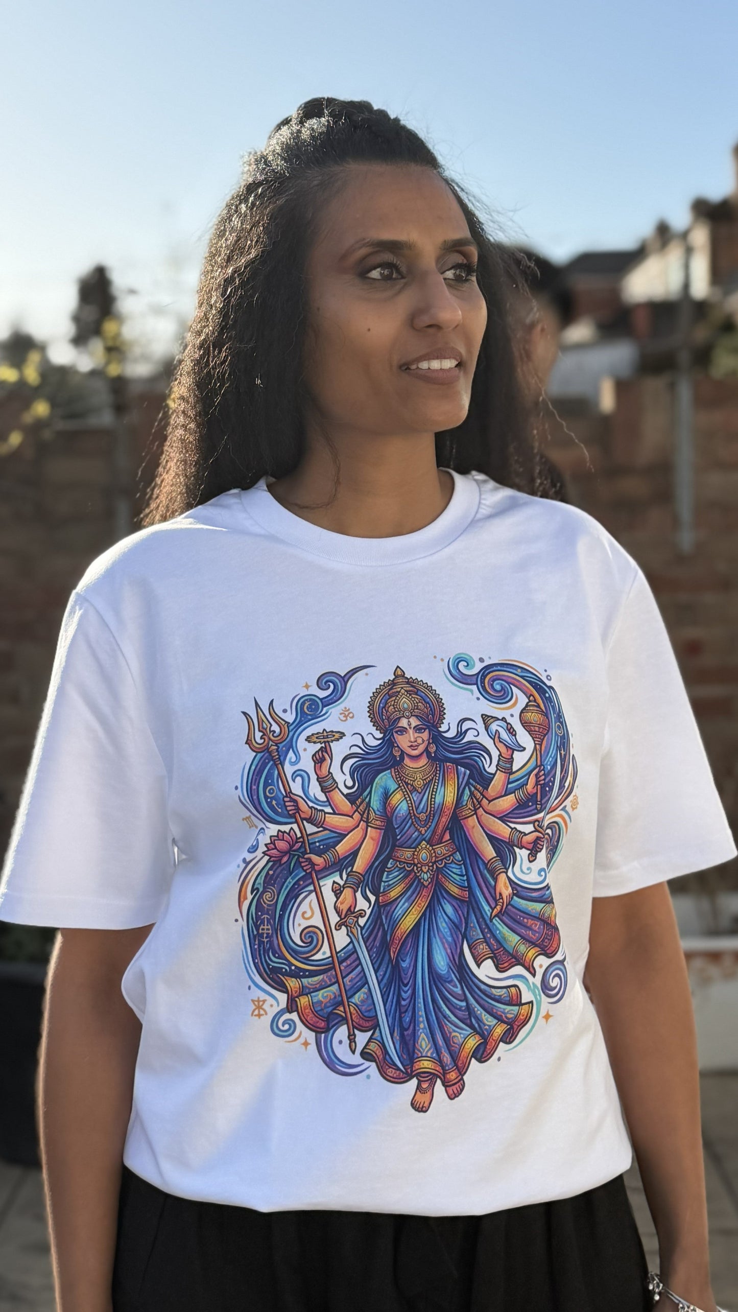 Cosmic Divine Mata Ji Unisex T-Shirt – Organic Cotton Statement Tee