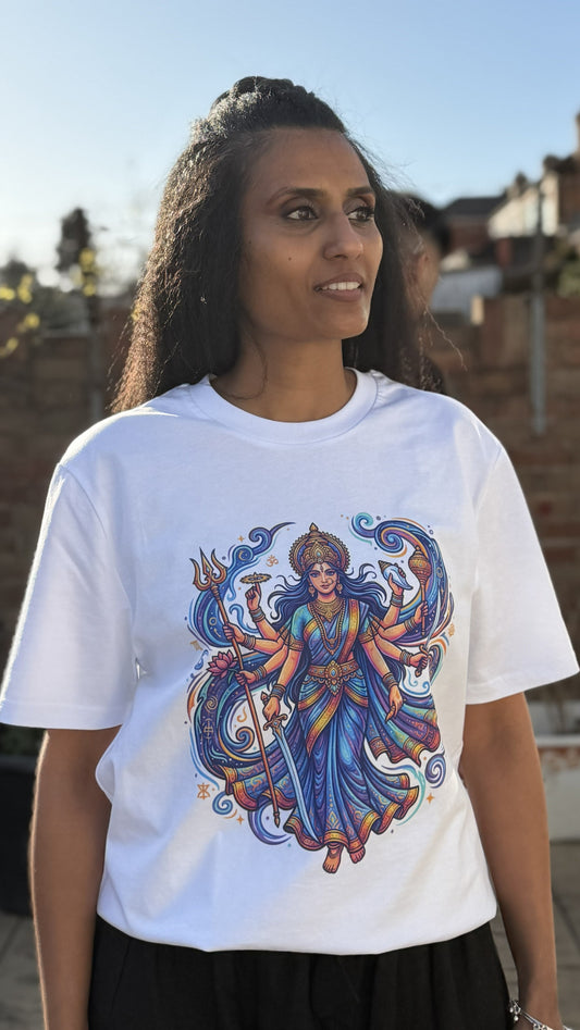 Cosmic Divine Mata Ji Unisex T-Shirt – Organic Cotton Statement Tee