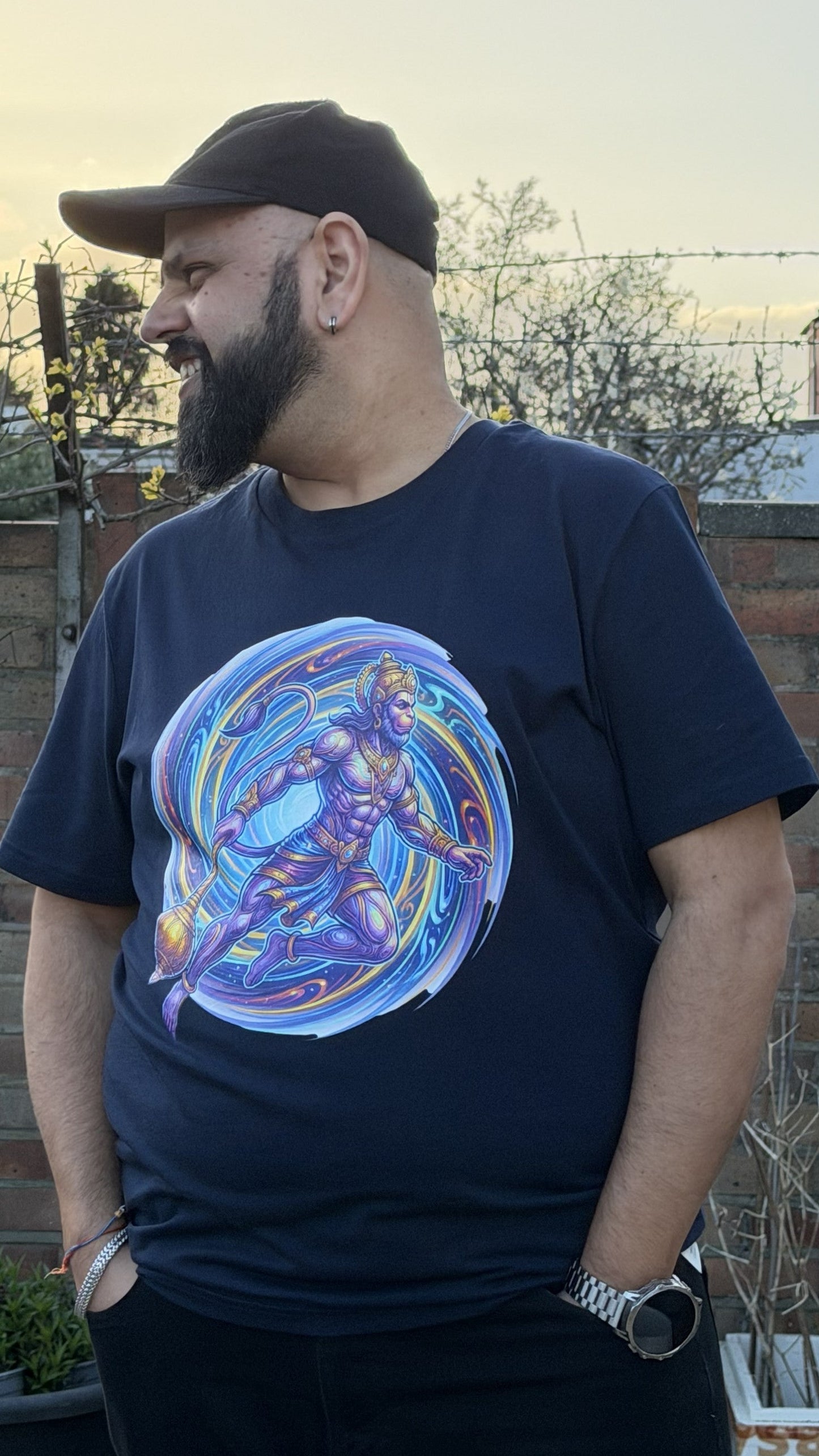 Cosmic Divine Hanuman Unisex T-Shirt – Organic Cotton Statement Tee