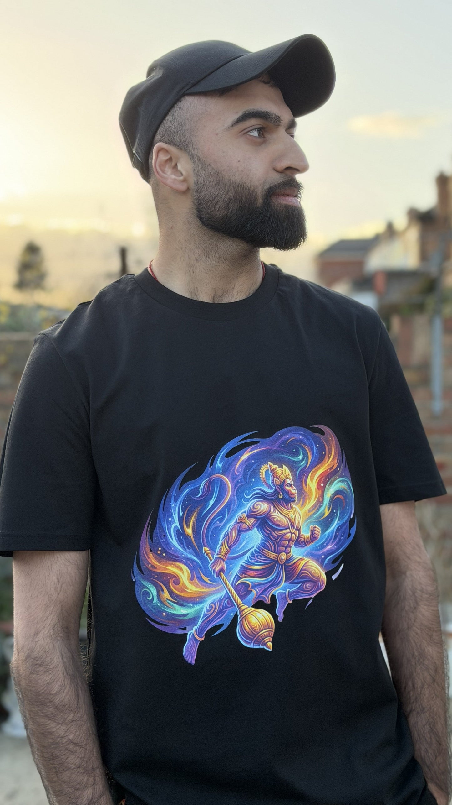 Cosmic Divine Hanuman Unisex T-Shirt – Organic Cotton Statement Tee