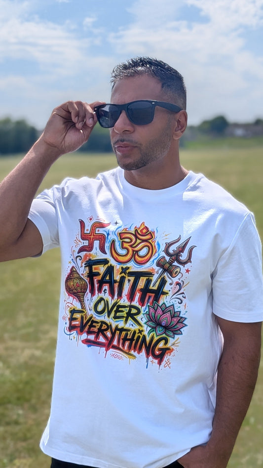 Faith over everything White Unisex T