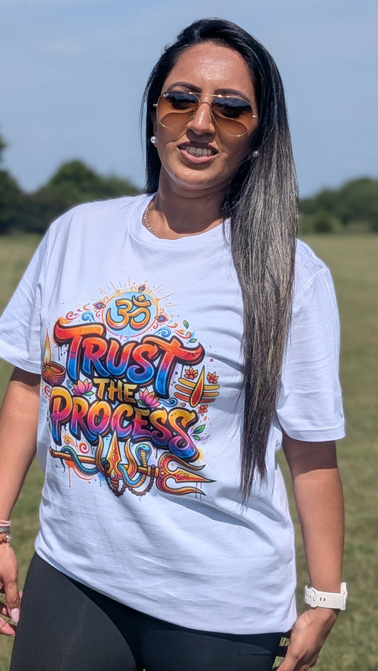 Trust the process White Unisex T