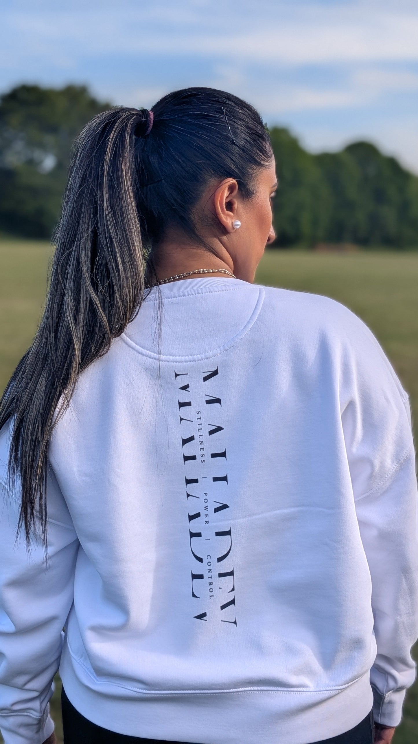 Mahadev Women’s White Sweatshirt