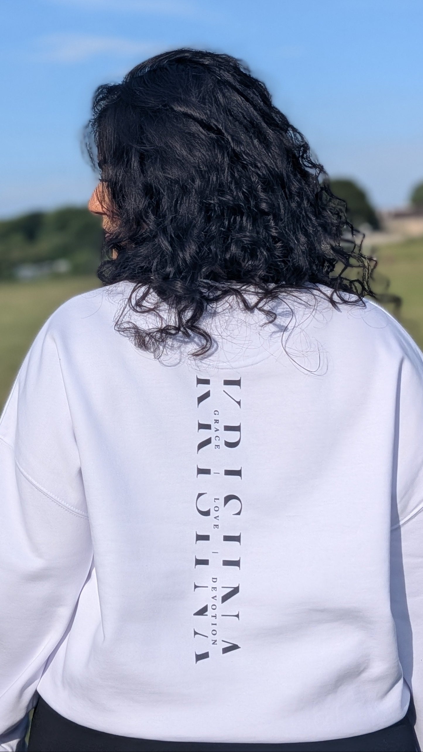 Krishna Women’s White Sweatshirt