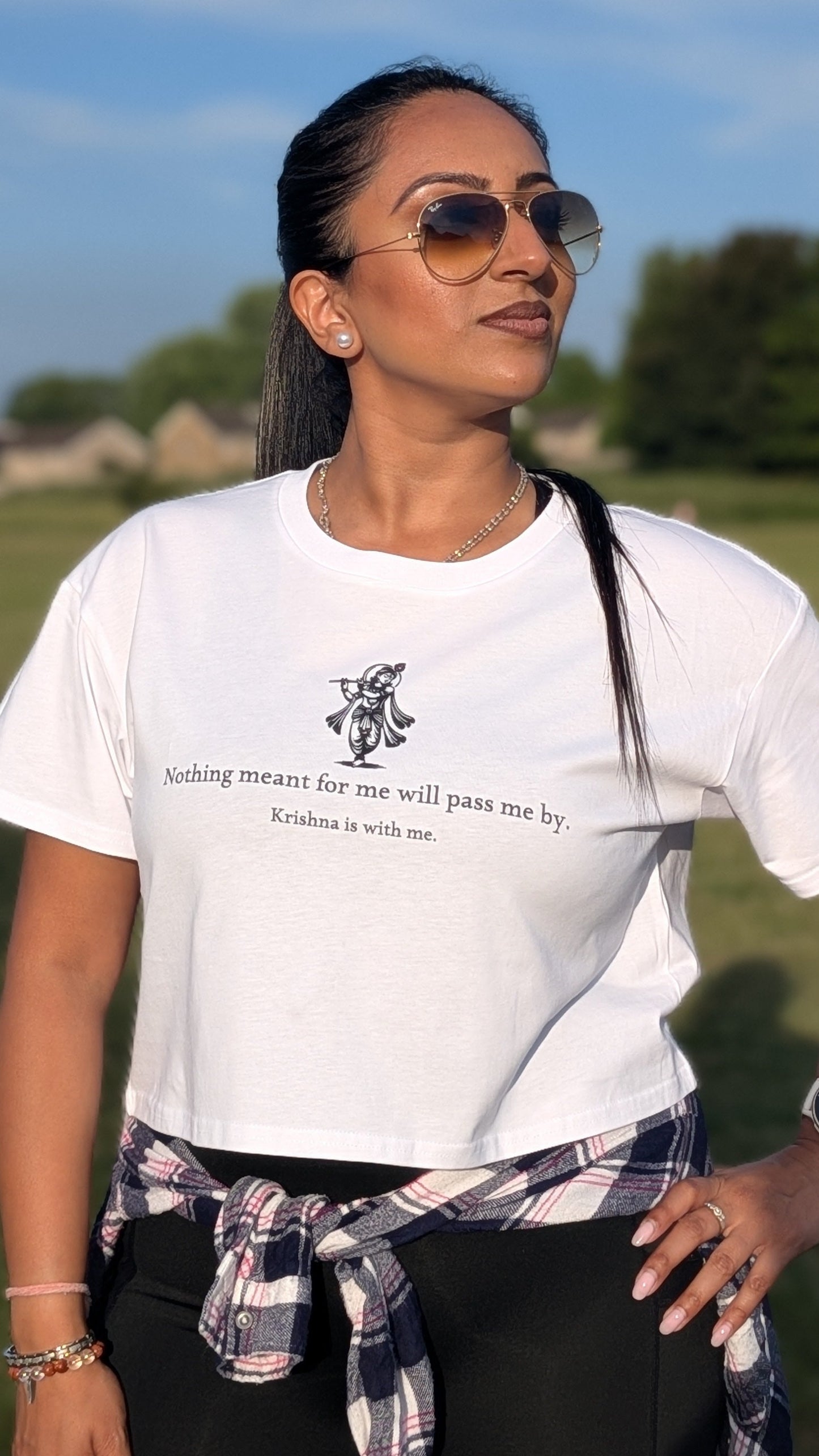 Krishna Crop Top -  Nothing meant for me will pass me by.