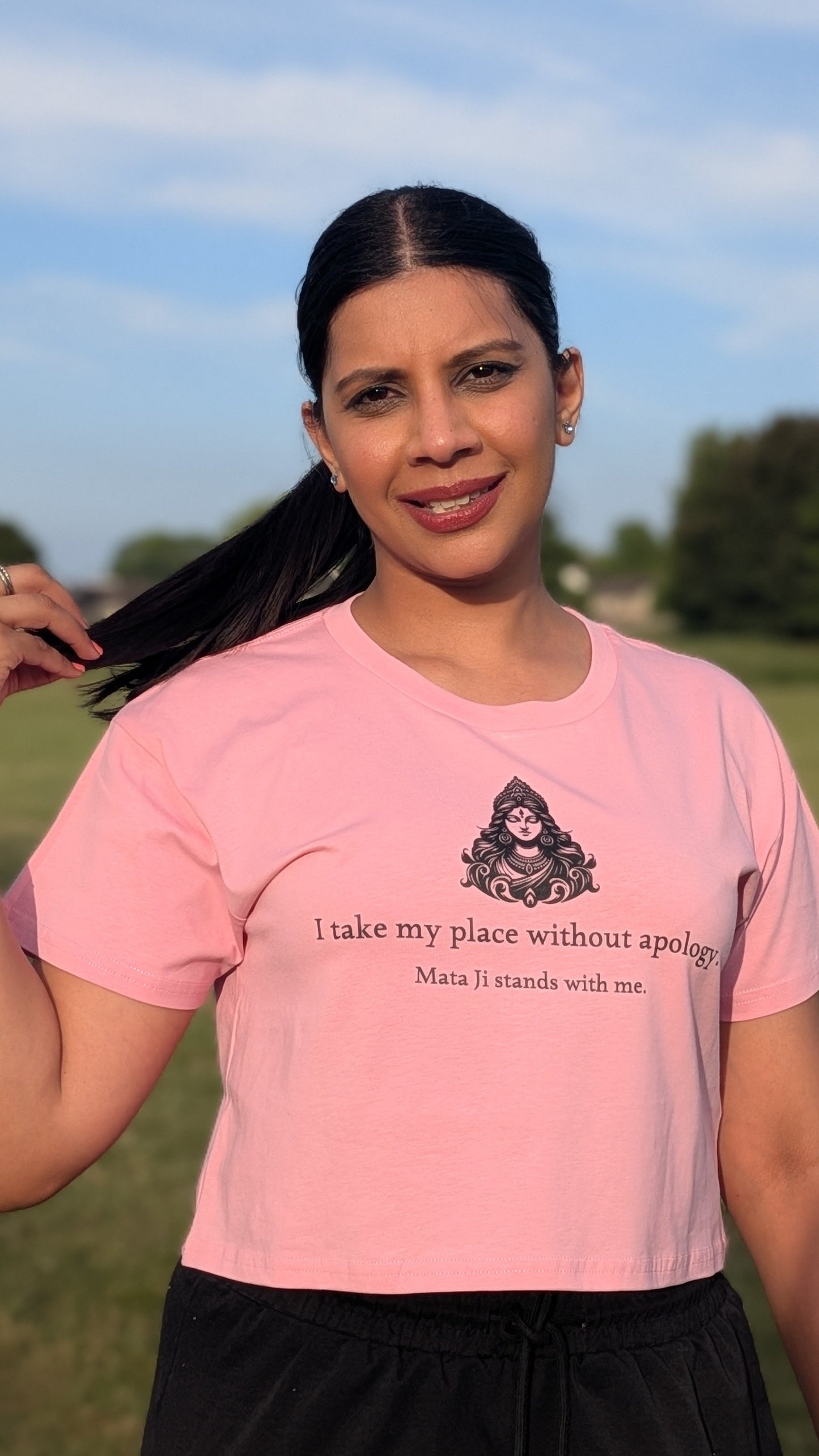 Mata Ji Crop Top - I take my place without apology.