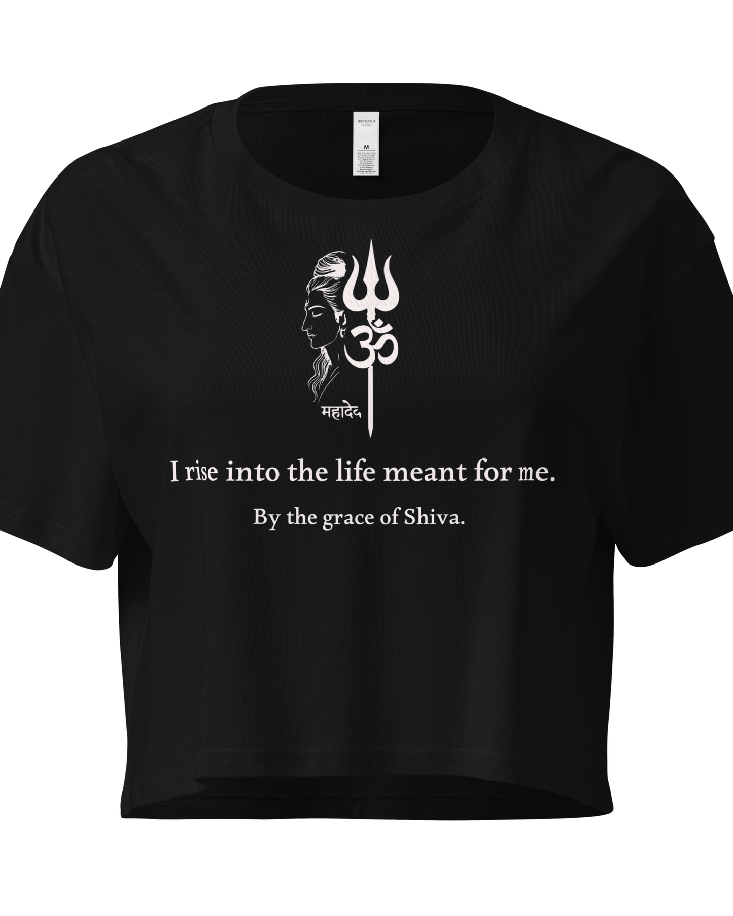 Shiva Black Crop Top - I claim what I am ready for.