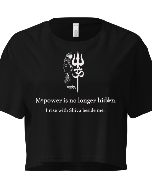 Shiva Black Crop Top - My power is no longer hidden.